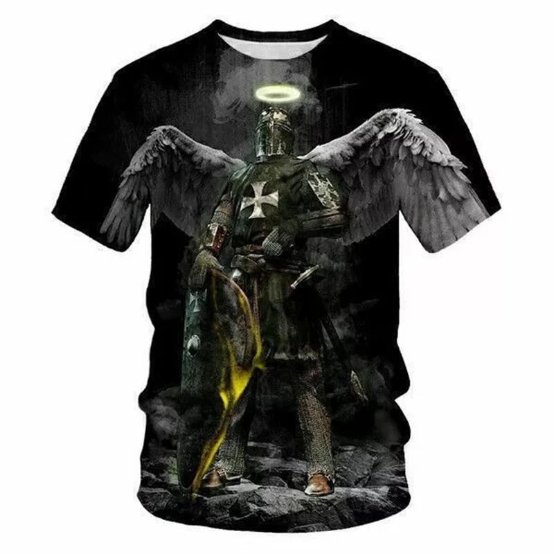 Britain England Knights Templar Warrior United Kingdom UK British MMA Boxing Muay Thai T-shirt Print 3D Unisex Training Gym Fitness Workout Sport