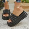 Fashion Women's Shoes Platform Slippers for Women Summer Comfort Soft Sole Beach Shoes Slides Woman Thick Bottom Non-Slip Sandals Ladies