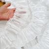New 5cm Wide Satin Ribbon Trim Pleated Ruffled Edge Pleated Lace Trim DIY Satin Lolita Dress Trim Dress Decoration