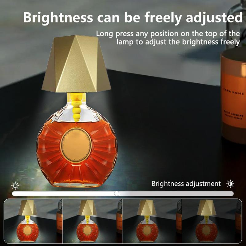 Беспроводная бутылочная лампа с 3-цветным сенсорным управлением, плавной регулировкой яркости, силиконовыми пробками для вина, ночник для декора винных бутылок, настольные лампы