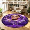 Round Rug Custom NameCristiano Ronaldo Pattern Non Slip Carpet Home Floor Decor