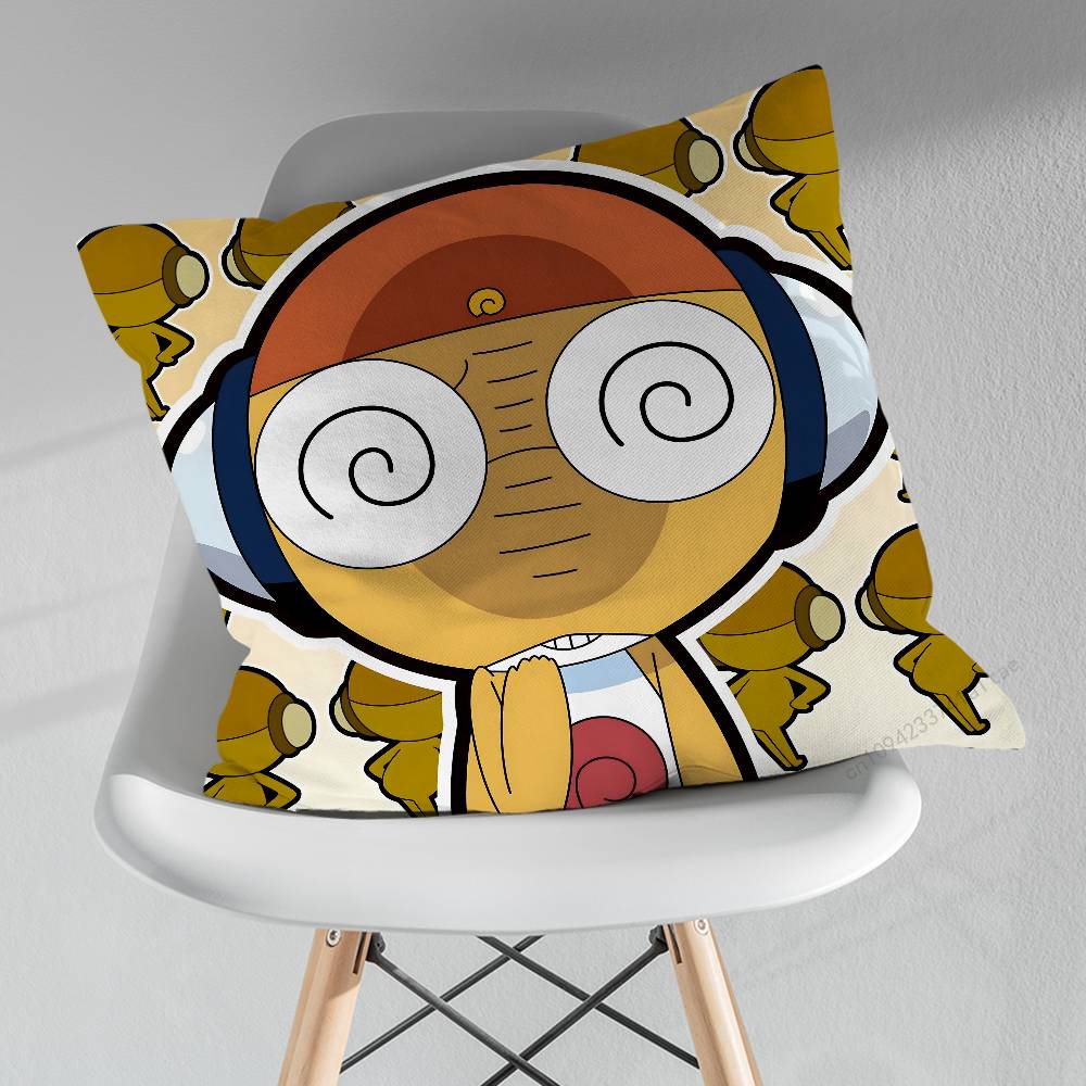 GGunsou FFrog KKeroro Pillowcase for Sofa Room Office Decor Printing  Merchandise AllMatch Cushion Cover