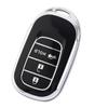 YANMW Custom Key Compatible with Honda Step Wagon NBOX Civic Keychain N-BOX JF5/JF6 Case, (New Model), JF5/JF6, ZR-V, Vezel, 3-Button (Silver/Black)