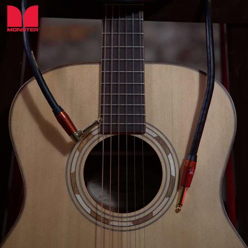 MONSTER CABLE Acoustic Guitar Cable, 12ft, Straight XL Plug, M, ACST2-12A, 600557