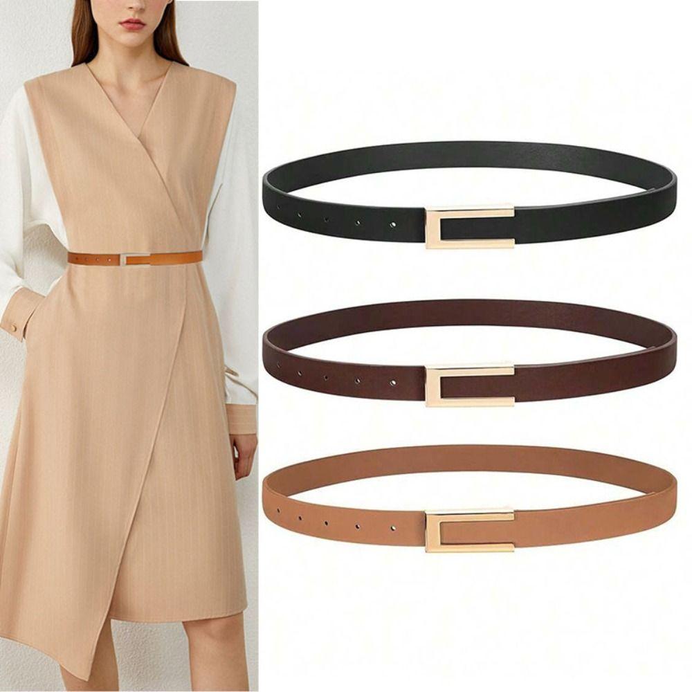 Luxury Design Leather Belt Women Trendy Waistband Waist Decoration Trouser Dress Belts