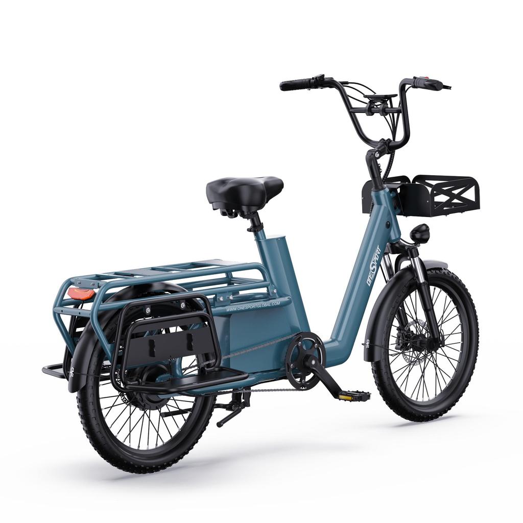 ONESPORT OT01 Электрический грузовой велосипед 20" шины 650 Вт двигатель 48 В 27 Ач аккумулятор