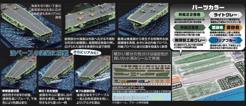 Серия Wave Японский авианосец Синано Пластиковая модель 1/700 (Сборка на защелках) №6