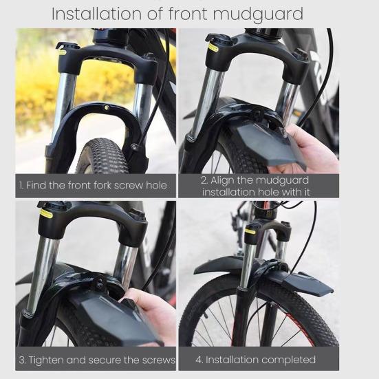 2 шт. велосипедное крыло светоотражающее водонепроницаемое легкое универсальное 24/26/27,5-дюймовое переднее заднее крыло для горного шоссейного велосипеда