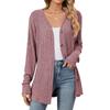 Autumn and Winter New Solid Color Buttons Casual Long-sleeved Cardigan Jacket Long Cardigan Women Tops Kawaii Sweater