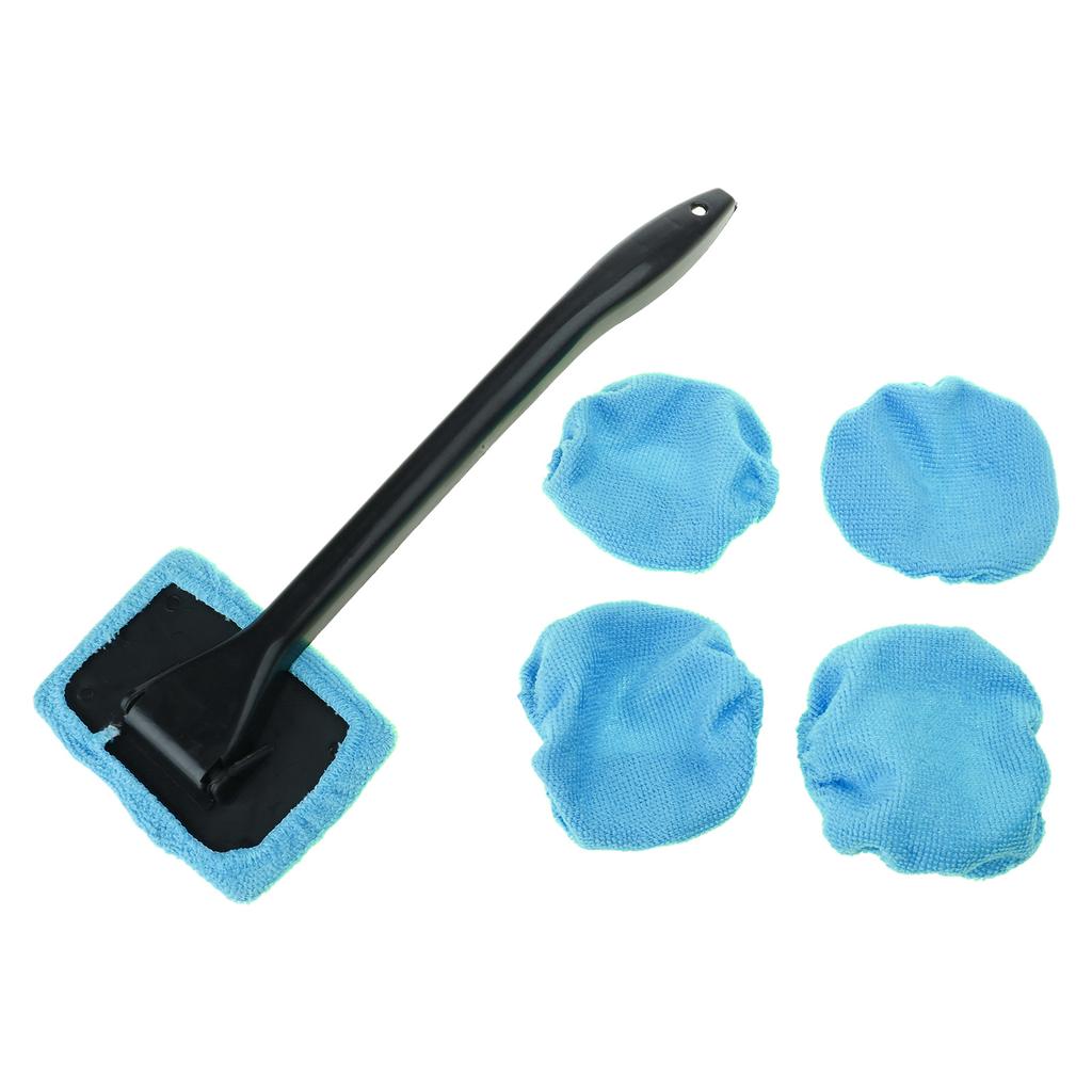 Car Window Cleaner Brush Kit Windshield Cleaning Wash Tool Inside Interior Auto Glass Wiper with Long Handle