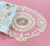 European Oval Lace Embroidered Coaster Bedroom Study Kitchen Cup Table Mat Food Fruit Plate Cover Cloth Christmas Decoration
