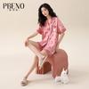 Paibangnu Fashion Short Sleeved Cardigan High-end Feeling Skin Friendly Short Sleeved Shorts Can Be Worn As Women's Home Clothes Fd