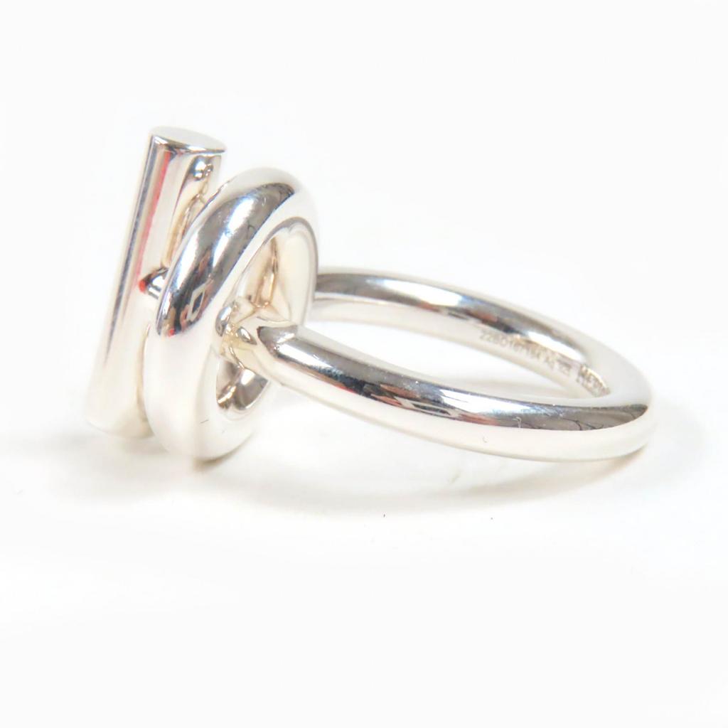 Excellent HERMES Ring Echapp MM Silver AG925 Women Used