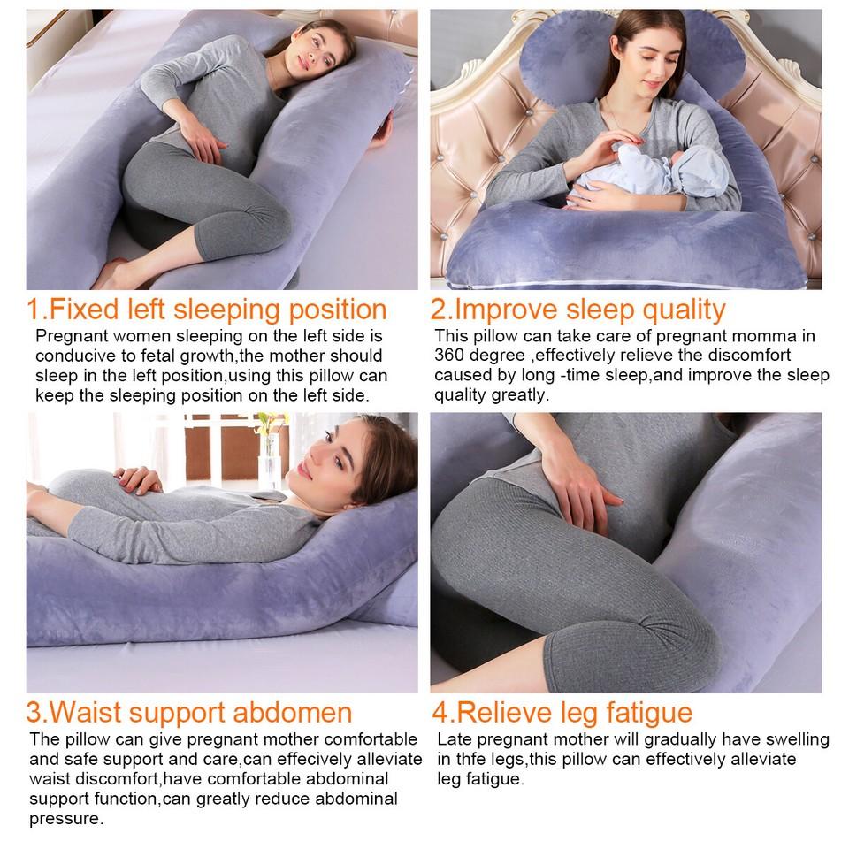 U Shaped Pregnancy Pillow Full Body Pillow for Pregnant Women Sleeping, 60*120cm