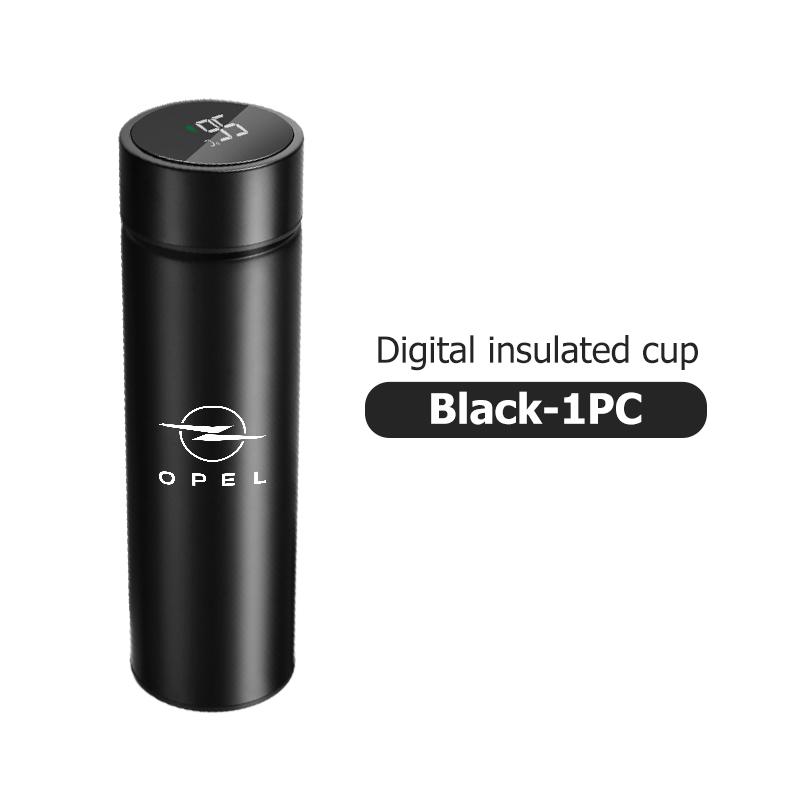AAAYS1 For Opel 304 Stainless Steel Thermos Cup Smart Display Vacuum Water Cup Corsa Astra H G J Insignia Vectra Zafira Meriva