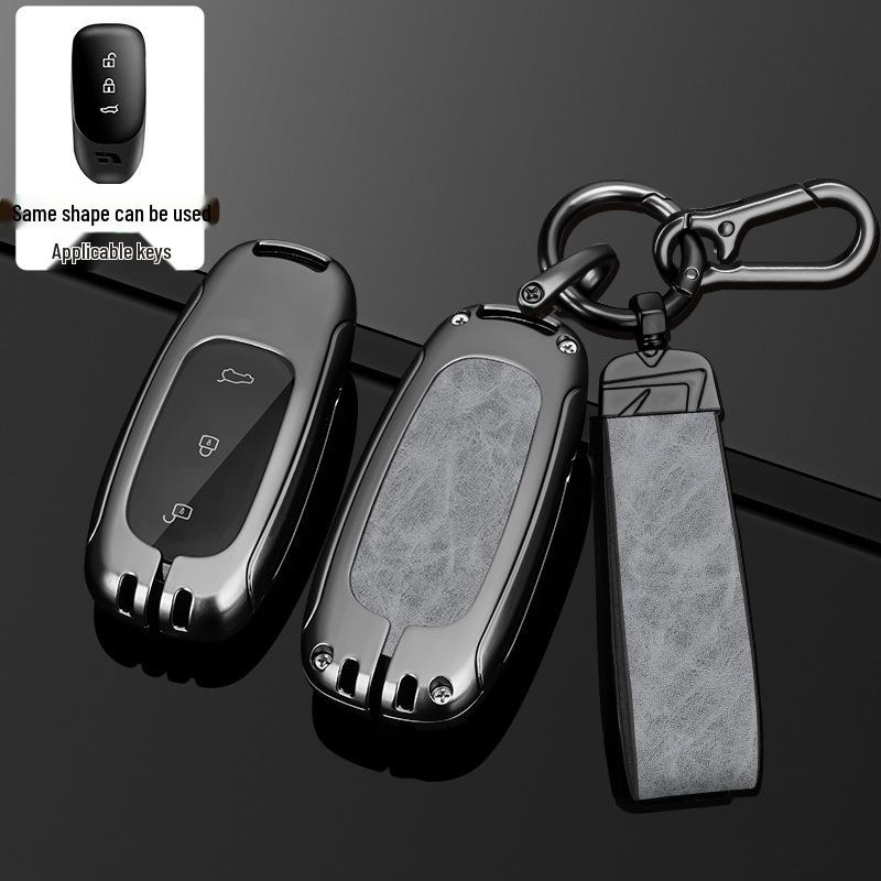 Чехол для ключа L9/L8/L7MAX: Премиальный металлический корпус, защита на одну пряжку для мужских ключей от машины
