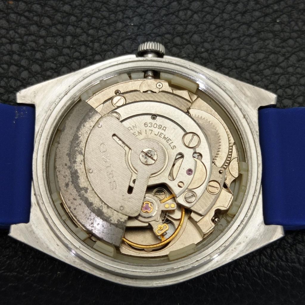 ЯПОНИЯ ВИНТАЖ SEIKO 5 АВТОМАТИЧЕСКИЕ 6309A МУЖСКИЕ ЧАСЫ С ЦИФЕРБЛАТОМ СИНЕГО ЦВЕТА a500815-5