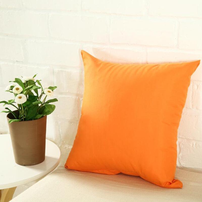 Candy Color Cushion Cover Solid Color Pillow Case Cover Decorative Pillowcase Seat Car Cushion Cover Pillow Case Home Supply