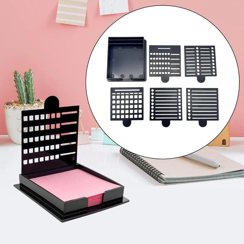 Sticky Note Organizer Sticky Note Stencil Sticky Note Storage Box for 3x3 Self-Sticky Note Pads