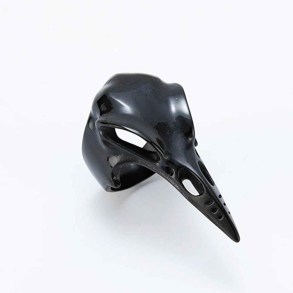 Скандинавская мифология Одина, кольцо из нержавеющей стали с черепом и вороном, байкерское ретро кольцо с компасом викингов для мужчин и женщин, модный амулет, ювелирное изделие, подарок