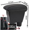 For Smart Fortwo Armrest box for Mercedes New Smart 453 Fortwo Forfour Car Armrest Storage box 2015-2018 Retrofit Car Accessorie