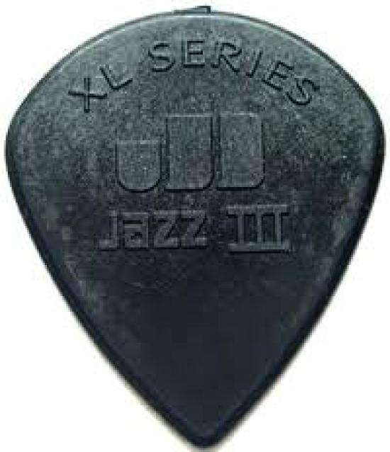 Jim Dunlop Jazz III XL Nylon Jazz Pick Set with Nylon Jazz 3 XL Picks Musent Custom Players Picks 36-Piece (Three) & 47BXLN-BLK-36P