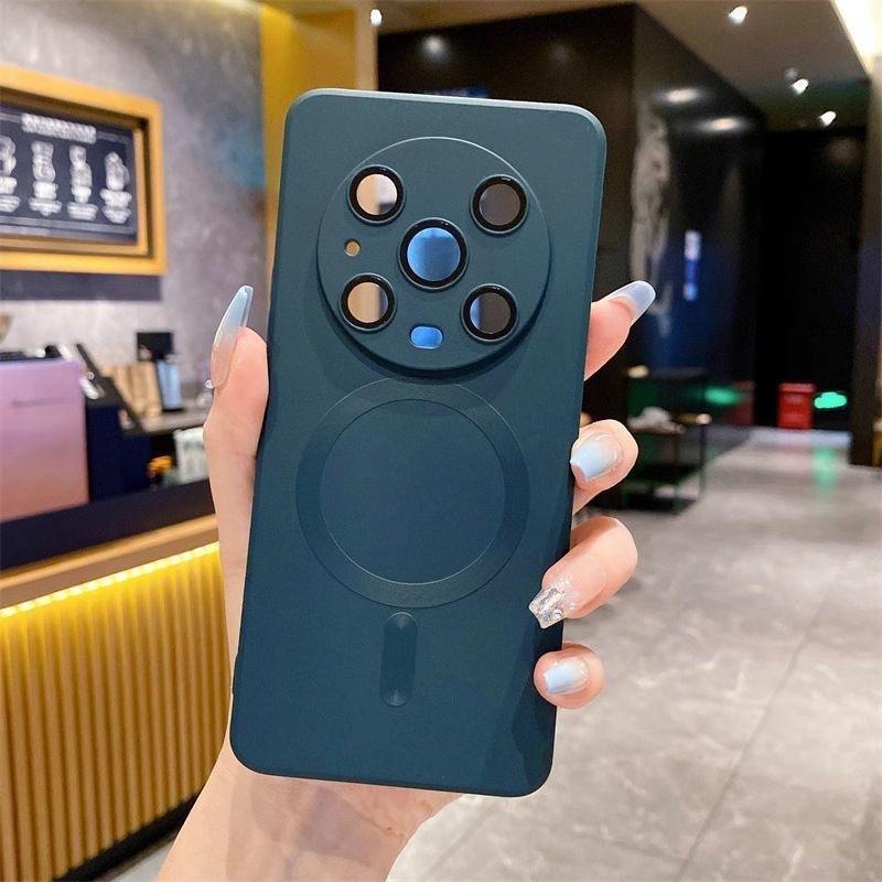 Применимо к чехлу для мобильного телефона Huawei mate60 Магнитная защелка Huawei pura70/P60 Жидкий металл magic4pro Мягкий чехол