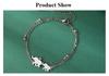 Cazador Elephant Mom Baby Charm Bracelet for Women Stainless Steel Cute Animal Bracelets Jewelry Mother's Day Gift Wholesale