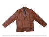 Formal Party Business Handmade Brown Men's Genuine Lambskin Leather Blazer Coat