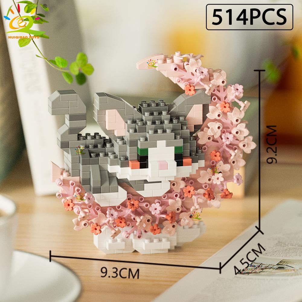 MOC Цветок Животное Микро Строительный Блок Мини 3D Алмазная Модель Кирпич DIY Строительная Игрушка для Детей Украшение Стола