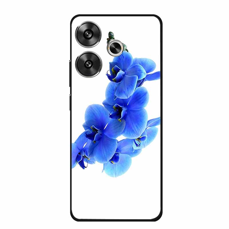 6.79" For Poco M6 4G Case POCOM6 Phone Cover Black Silicone Soft Back Cover Case For Xiaomi Poco M6 4G Case M 6 Protective Coque