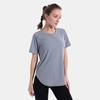 Women Loose Yoga Sports T-Shirts Quick Dry Breathable Fitness Workout T-shirts Yoga High Elasticity Short Sleeve Curved Bottom Design