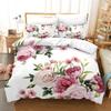 Pink Rose Bedding Set Fashion Romantic Home Textile Single Double Size For Couple Woman Girls Bedroom Decor Flowers Duvet Cover