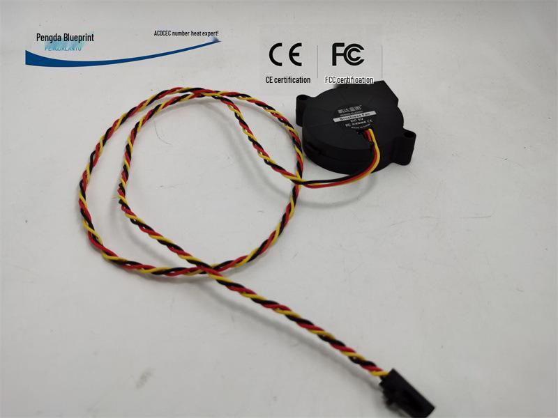 Pengda Blueprint 5015 Dual Ball Bearing 5V Turbine with Speed Sensor, 70CM Blower for Heat Dissipation