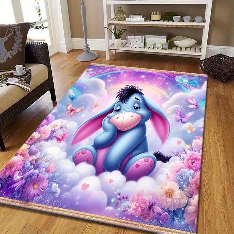 1pc Winnie The Pooh Pattern Area Rug Soft Flannel Floor Mat for Living Room,Office,Bedroom and Carpet,Sofa Coffee Table Floor Mat