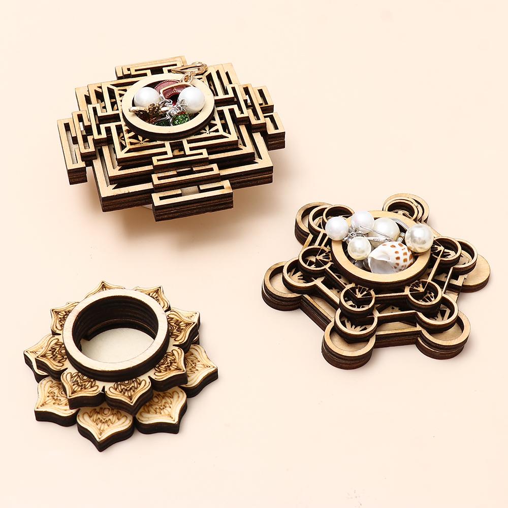 Crafts Lotus Pattern Crystal Carving Crystal Ball Base Wooden Ornaments Meditation Decor Wood Base