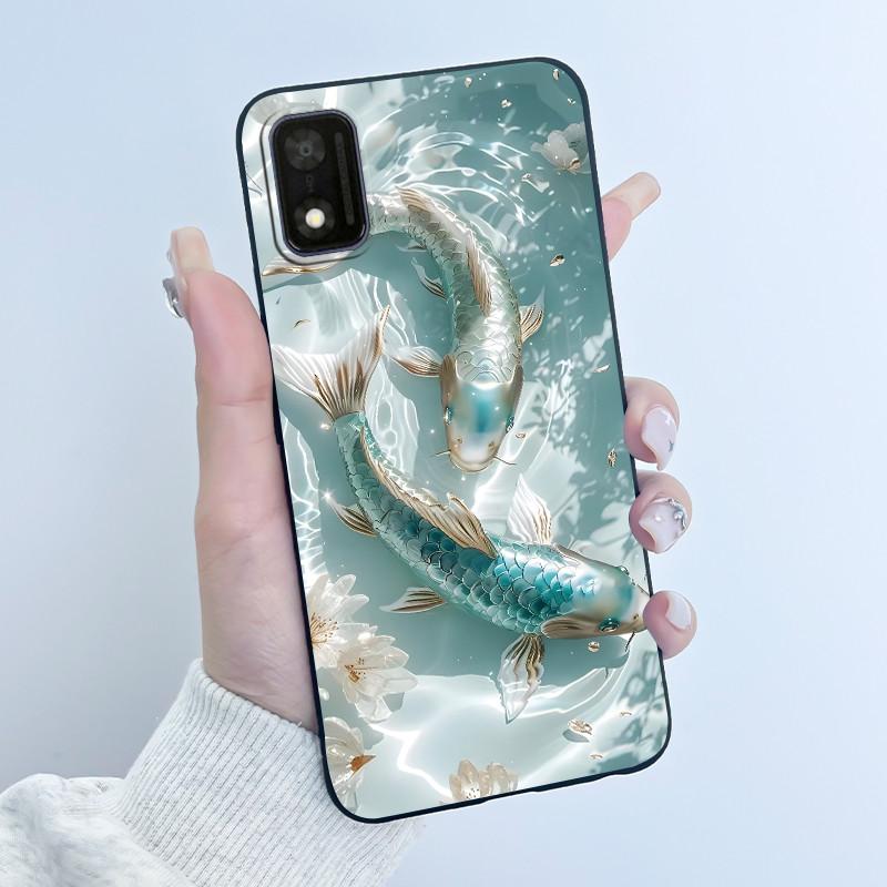 Чехол для ITEL A17 / ITEL A18 Чехол Роскошный Милый Кролик с Сердечком Забавный Мягкий Силикон Черная ТПУ Задняя Крышка Для ITEL A17 A 18 Чехол для Телефона