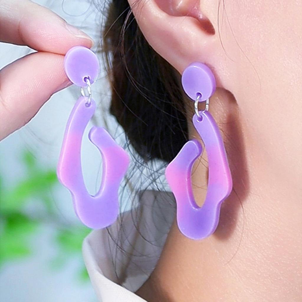 4Pcs/set Crystal Silicone Earrings Mold Set Crystal Epoxy Resin Casting Molds Irregular Ear Rings Mould for DIY Pendants