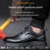 Fashion Insulation 6KV Black Leather Work Safety Shoes For Men Anti Smashing Steel Toe Cap Boots Non-slip Indestructible Male Footwear
