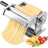 Manual Noodle Maker, 150 Roller Pasta Maker Machine, 6 Adjustable Thickness Settings Hand Crank Noodles Maker for Fresh Homemade Spaghetti, Lasagna