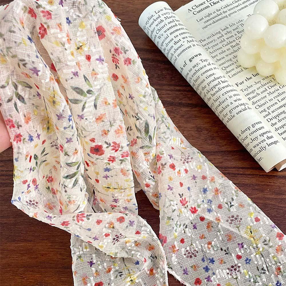 Cotton Floral Headscarf Breathable Bohemian Hair Band Desert Headband Triangular Headband Summer