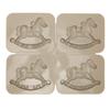 Carousel Horse Molds Lifelike Cute Silicone Wooden Horse Mold for Making Cakes Chocolates Biscuits Wax Soap