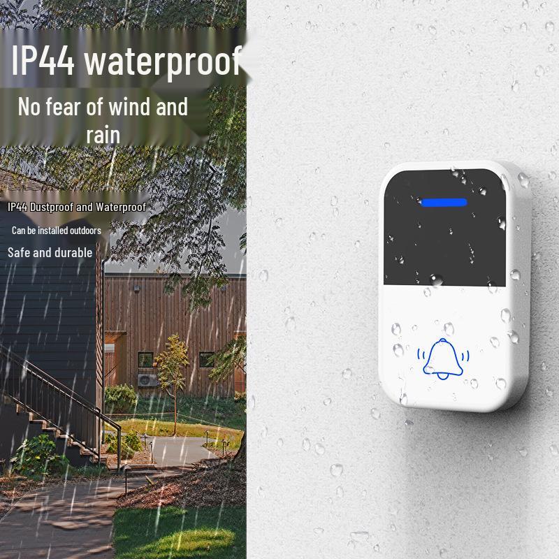 Водонепроницаемая беспроводная кнопка вызова IP44 с большим радиусом действия для пожилых людей с громким дверным звонком