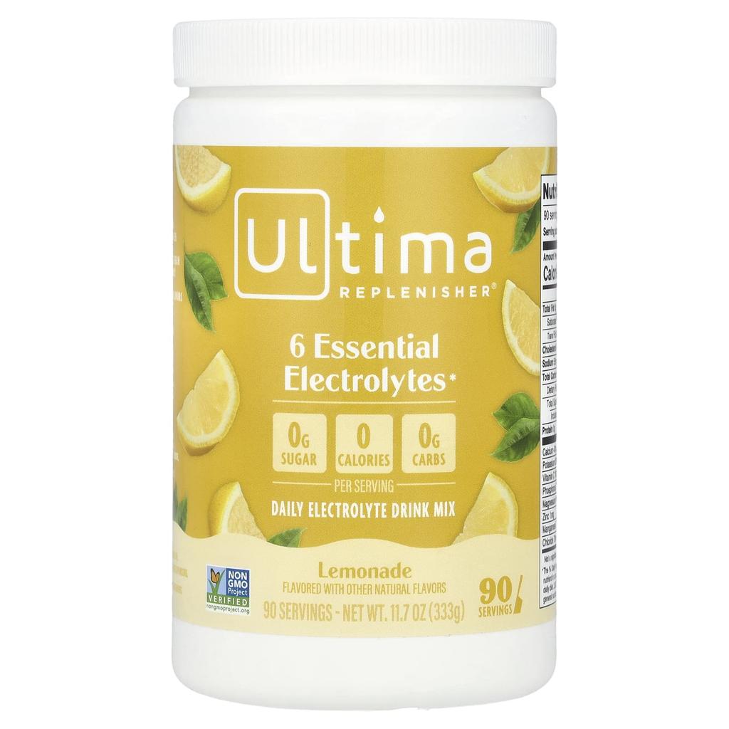 Ultima Replenisher Daily Electrolyte Drink Mix, Lemonade Flavor, 11.7 Oz (333 G)