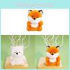 Cute Animal Fox Doll With Polyester Filling For Kids Backpack Accessory