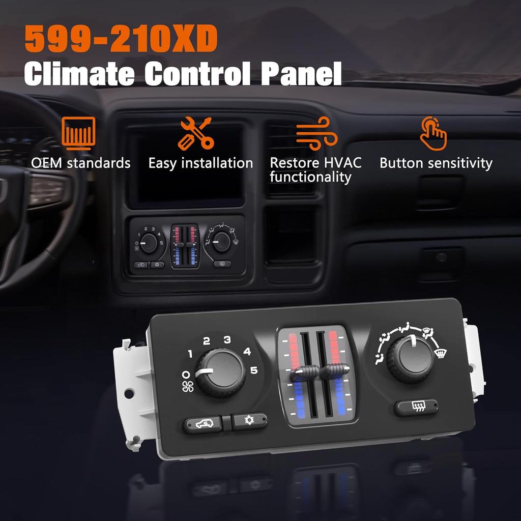 599-210XD Climate Control Module AC Heater Control Panel Fit for 2003-2007 Chevy GMC Cadillac Isuzu Saab Vehicle - Silverado Sierra 1500 2500 3500