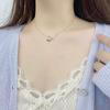 Niche Design Micro-inlaid Emerald Zircon Ring Pendant Clavicle Necklace for Women Super Fairy Versatile Women