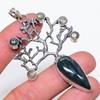 Подвеска из серебра 925 пробы с моховым агатом и лабрадоритом, ручная работа, 3,11 дюйма, p0R34