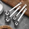 15/30Ml Stainless Steel Coffee Scoop Measuring Spoon Milk Coffee Bean Spoon Long Handle Coffee Spoons Baking Coffeeware Tools