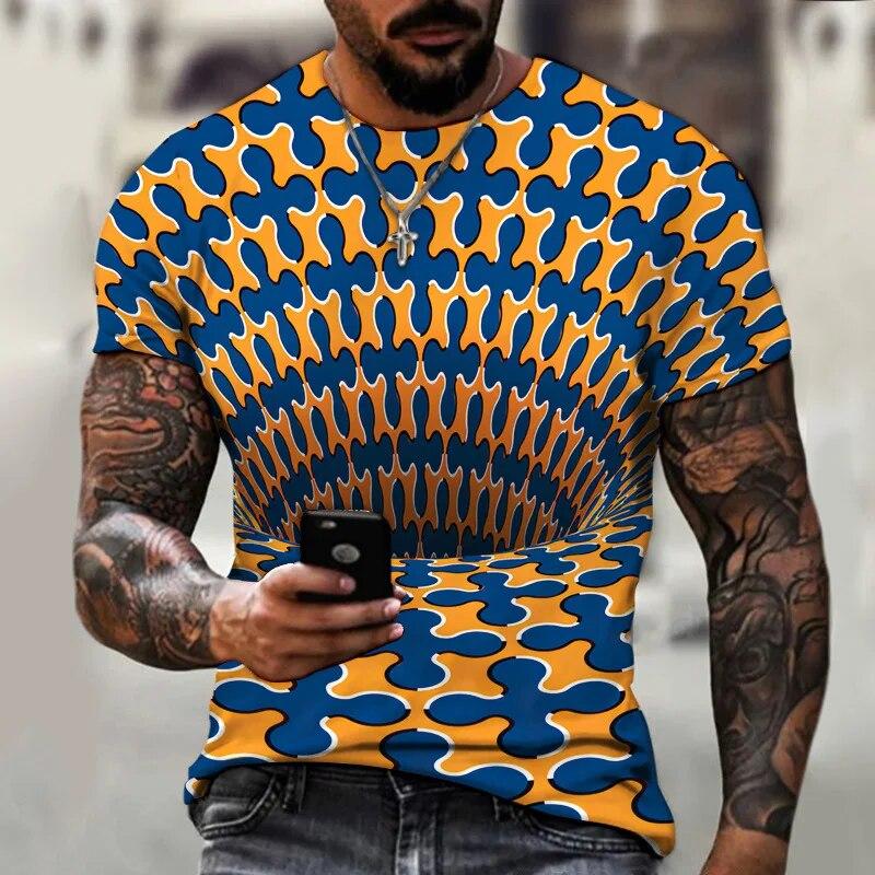 Unisex Vortex Graphic 3D Printed Men's T-Shirt For Men Summer Tops Short Sleeve Fashion Casual Oversized Tee Shi